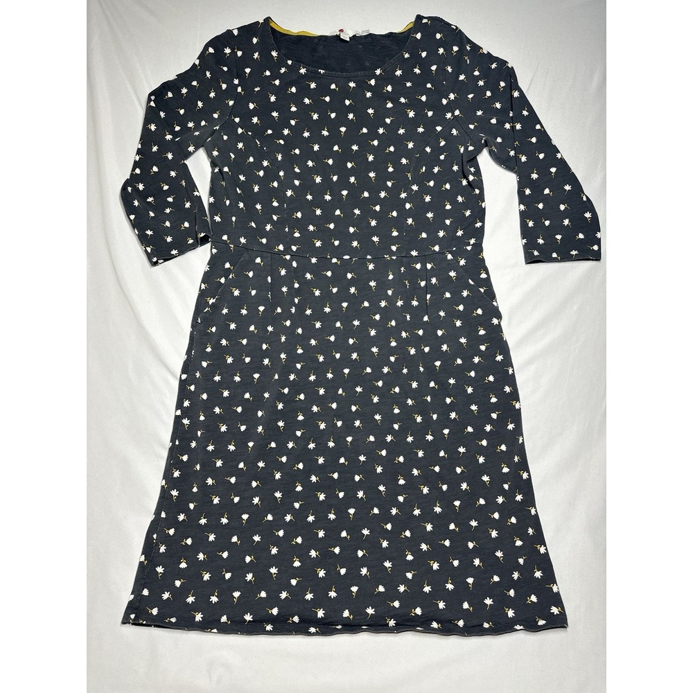 Boden Women's Penny 100% Cotton Knit Ditzy Floral Pocket‎ Dress Size 12R